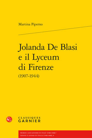 Jolanda De Blasi e il Lyceum di Firenze