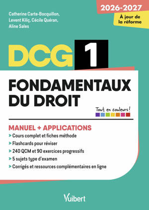 DCG 1 - Fondamentaux du droit : Manuel et Applications - Réforme 2026-2027