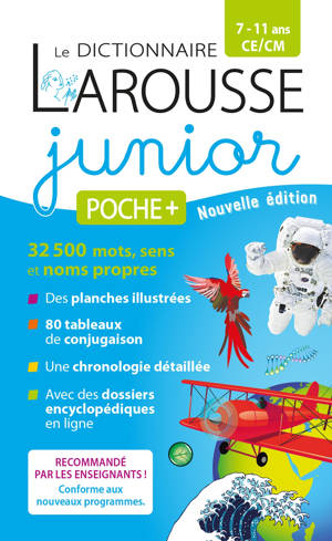 Le dictionnaire Larousse Junior poche Plus