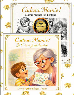 Mamie raconte ton histoire cadeau grand-mère Livre de gribouillages 1 2 3 ans par ton petit-fils