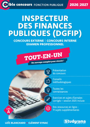 Inspecteur des finances publiques (DGFiP) – Tout-en-un (Catégorie A – Concours 2026-2027)