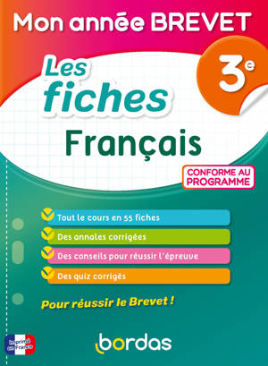 Mon Année Brevet Les fiches Français 3e