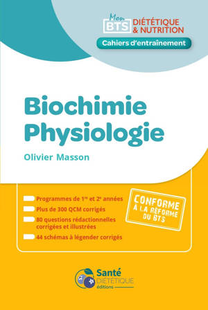 Biochimie Physiologie - Cahier d'entraînement