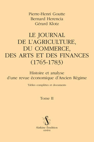 Le Journal de l’agriculture, du commerce, des arts et des finances (1765-1783) T2