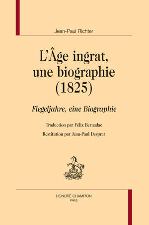 L'Age ingrat, une biographie (1825)