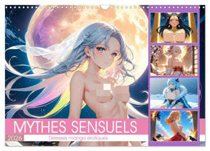 Mythes Sensuels - Déesses manga érotiques (Calendrier mural 2026 DIN A3 vertical), CALVENDO calendrier mensuel