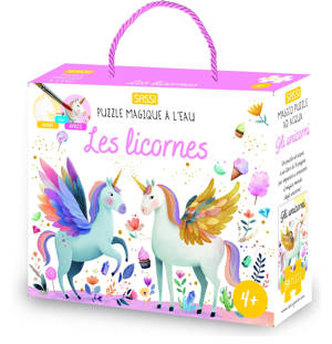 Puzzle magique à l'eau. Les licornes