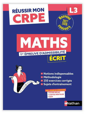 Réussir mon CRPE Maths 1e épreuve d'admissibilité L3 écrit 2027