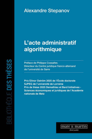 L'acte administratif algorithmique