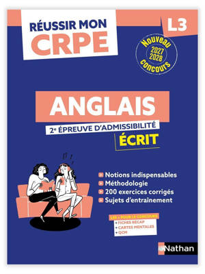 Réussir mon CRPE Anglais 2e épreuve d'admissibilité L3 écrit 2027