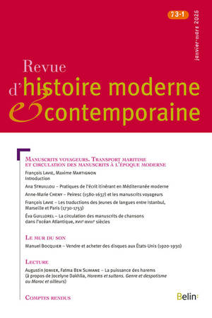 Revue d'histoire moderne et contemporaine n° 73-1 (janvier-mars 2026)
