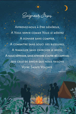 Lot de 2 posters A3 "prière Scoute" papier vergé 350g