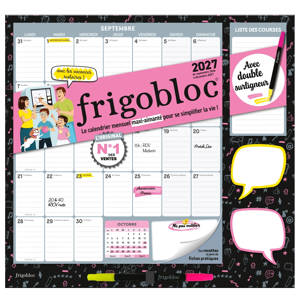 Frigobloc Mensuel Fluo 2027  - Calendrier / mois (de sept. 2026 à déc. 2027)