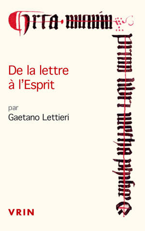 De la lettre à l'Esprit