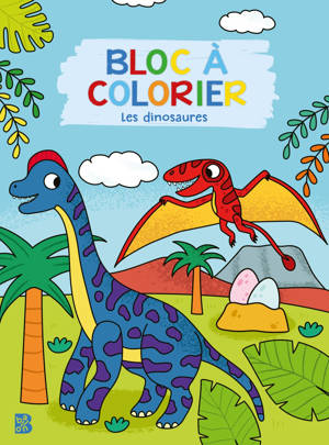 Bloc à colorier - Les dinosaures