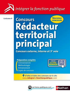 CONCOURS REDACTEUR TERRITORIAL PRINCIPAL N44 - CATEGORIE B (INTEGRER LA FONCTION PUBLIQUE) 2013