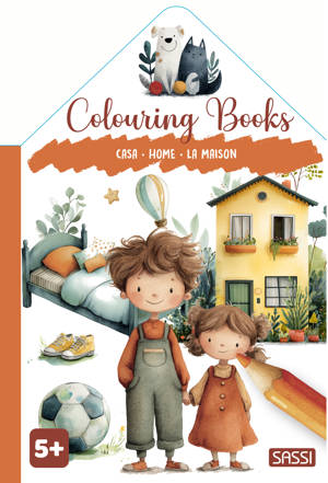 Colouring books. La maison