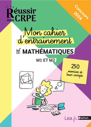 Mon cahier d'entrainement Mathématiques - M1 M2 - Concours 2023 et 2024