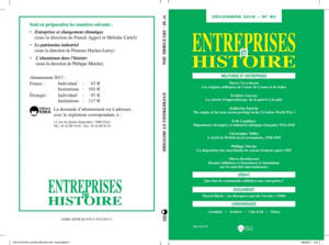 ENTREPRISES ET HISTOIRE 85 DECEMBRE 2016