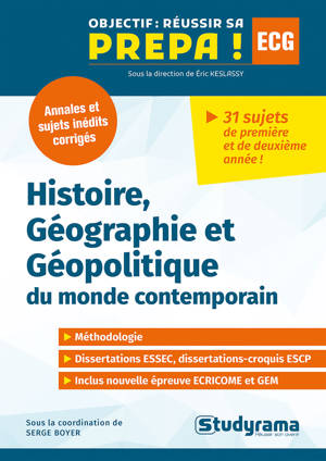 Annales histoire-géographie et géopolitique du monde contemporain