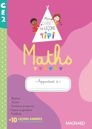 Tipi CE2 : Mon carnet de leçons de maths (2022) - Cahier de l'élève