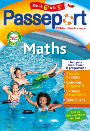 Passeport - Maths - De la 6e à la 5e - Cahier de vacances 2025