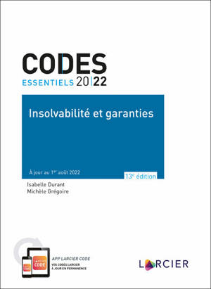 Code essentiel - Insolvabilité et garanties 2022