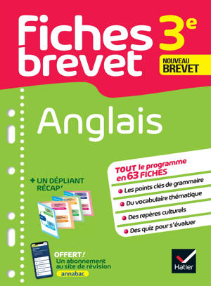 Fiches brevet - Anglais 3e Brevet 2026