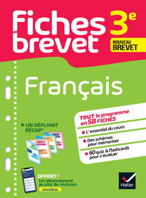 Fiches brevet - Français 3e Brevet 2026
