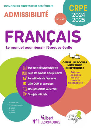Français - CRPE 2024-2025 - Epreuve écrite d'admissibilité