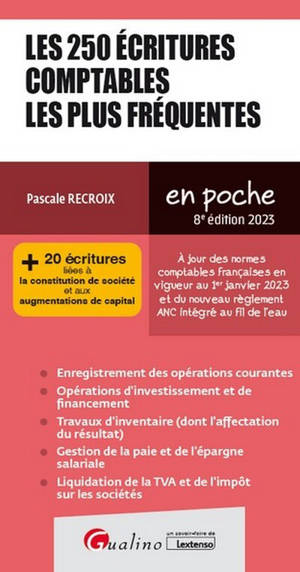 Les 250 écritures comptables les plus fréquentes