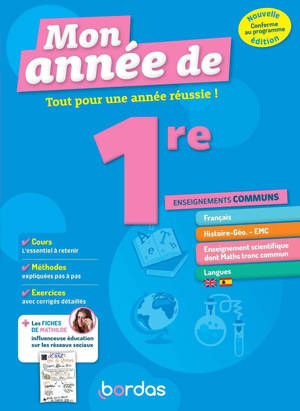 Mon Année de 1re Enseignements communs