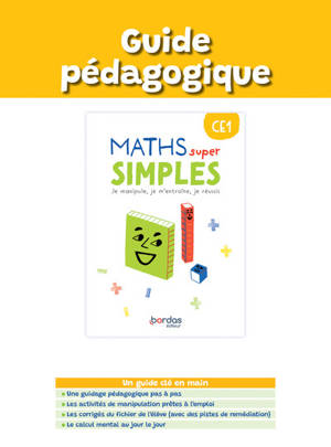 Maths super simples - CE1 - 2023 - Guide pédagogique