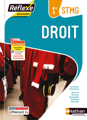 Droit 1re STMG (Pochette Réflexe) Livre + Licence élève - 2023
