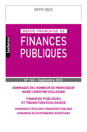 Revue française des finances publiques n°163-2023