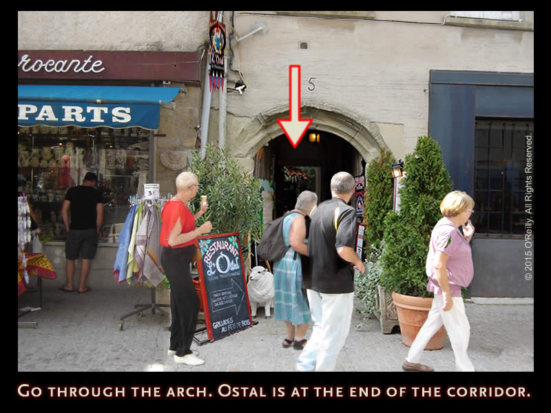 Go through the archway