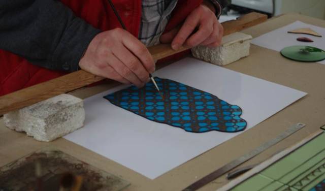 Atelier de l'artiste verrier, Jean-Marc Paguet