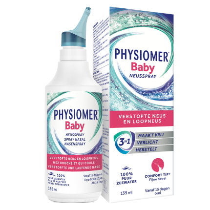 PHYSIOMER® Baby Neusspray pack and bottle