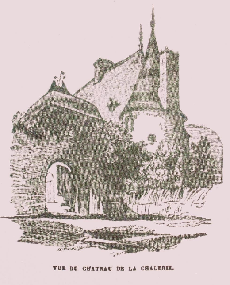 Le logis de la Chaslerie en 1852, donc avant l'incendie de 1884.
