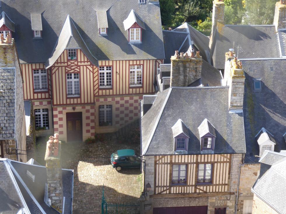 Vues à partir du clocher de Saint-Julien à Domfront.