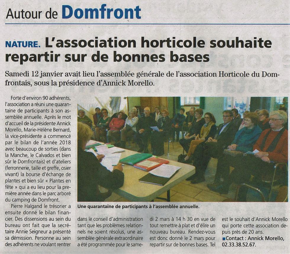 Page 13 du numéro du "Publicateur Libre" du 17 janvier 2019.