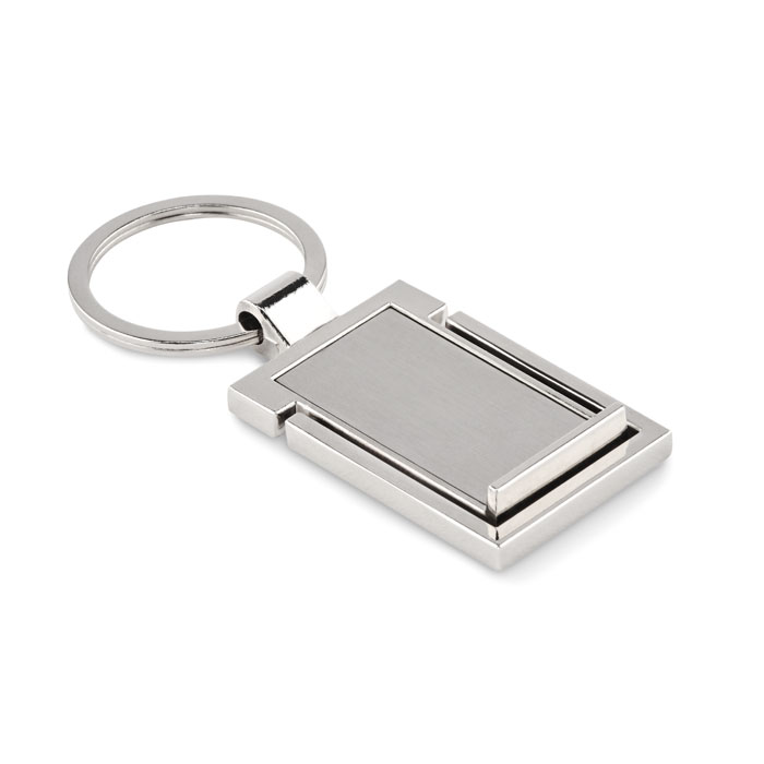 Porte-clés en métal avec support pour téléphone