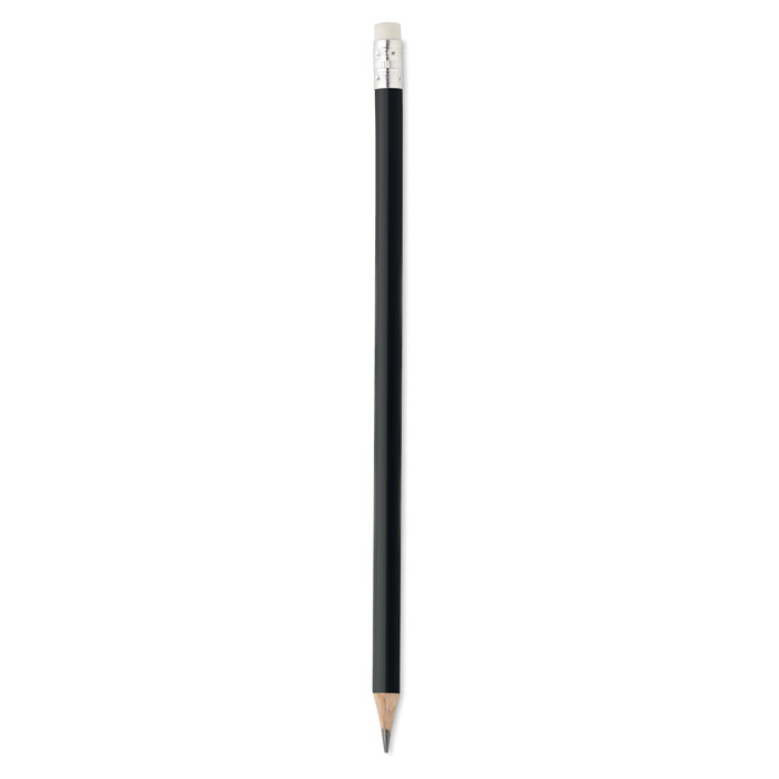 Crayon de bois avec gomme intégrée
