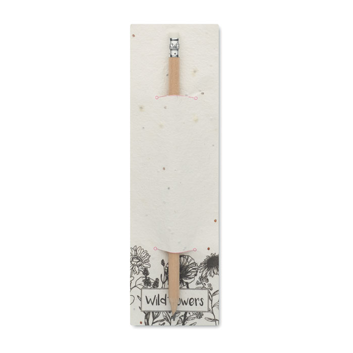 Crayon de bois et pochette à planter