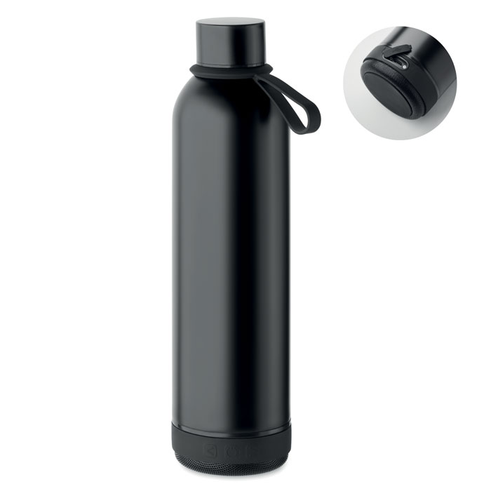 Bouteille 500 ml isotherme acier recyclé et enceinte bluetooth