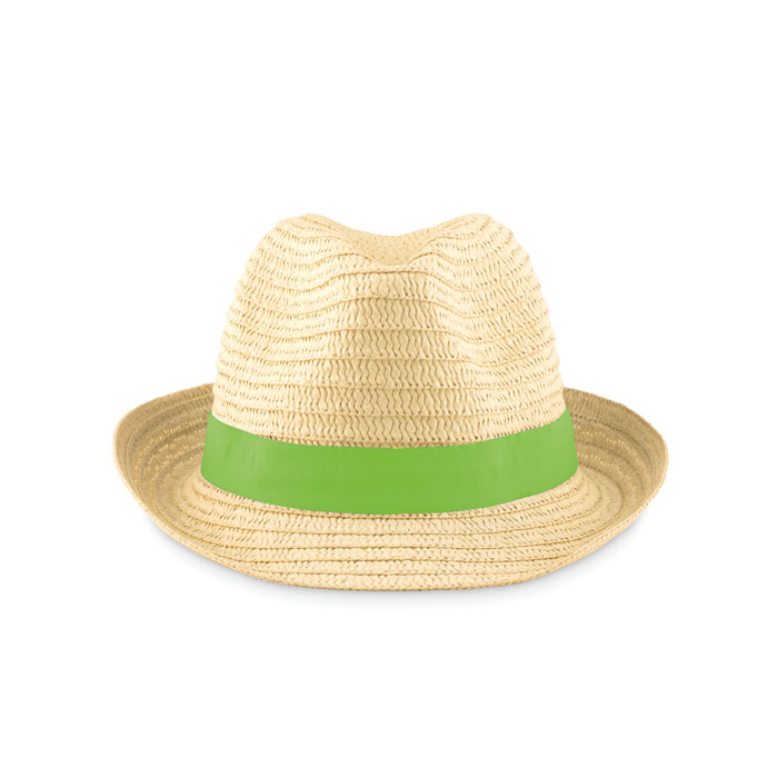 Chapeau de paille avec bande colorée