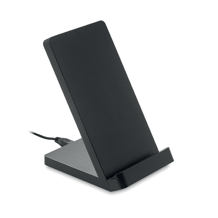 Support smartphone à induction en bambou