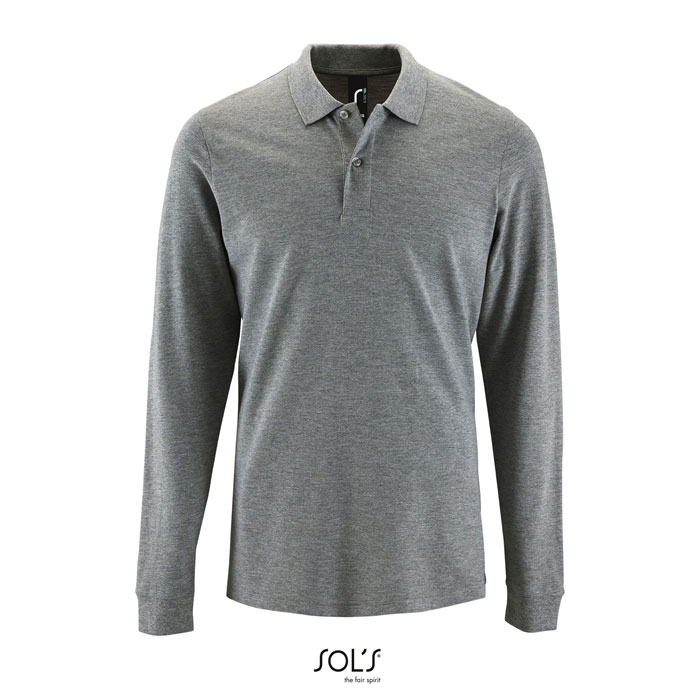 Polo 180g/m² manches longues homme