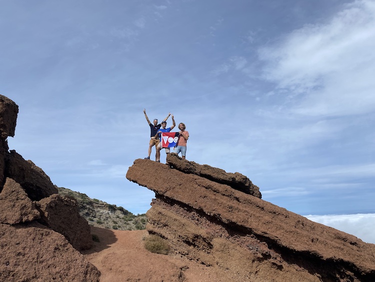 Randonnée sur les roches volcanique de l'île de La Palma