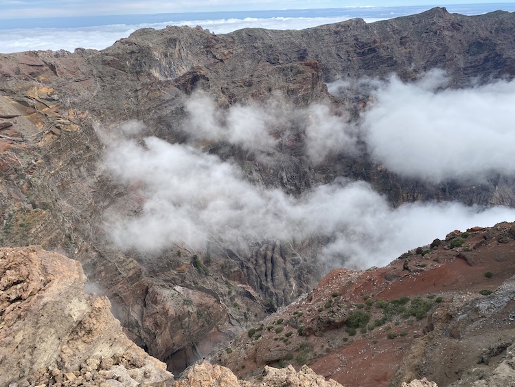 Volcan vue dessus Ile de La Palma, les Canaries